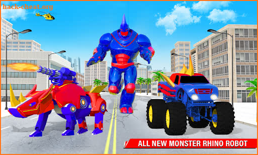 Rhino Robot Monster Truck Transform Robot Games screenshot