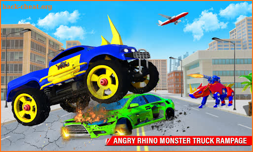 Rhino Robot Monster Truck Transform Robot Games screenshot