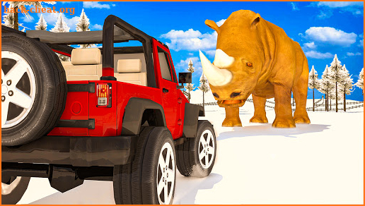 Rhino wild car chase: Impossible car stunt 2021 screenshot