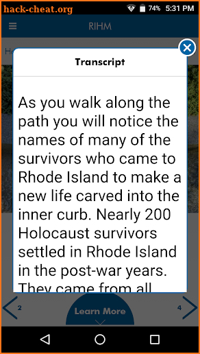 Rhode Island Holocaust Memorial screenshot
