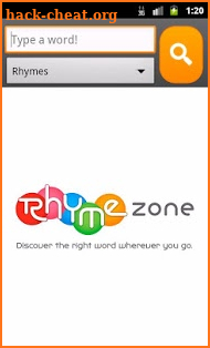 RhymeZone Rhyming Dictionary screenshot