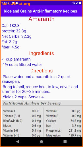 Rice and Grains Anti-inflamatory Recipes screenshot