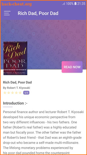 Rich Dad, Poor Dad By Robert T. Kiyosaki_Ebook screenshot
