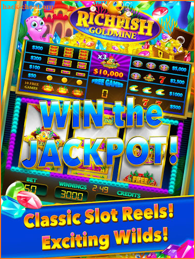 Rich Fish Gold Mine Slot Las Vegas Win Slots Game screenshot