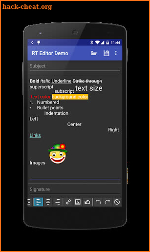 Rich Text Editor Demo screenshot