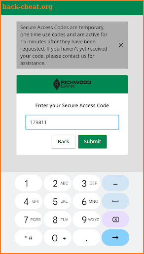Richwood Bank Mobile Banking screenshot