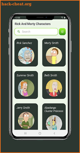 Rick And Morty Data screenshot