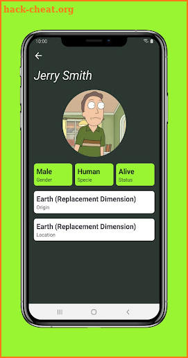 Rick And Morty Data screenshot