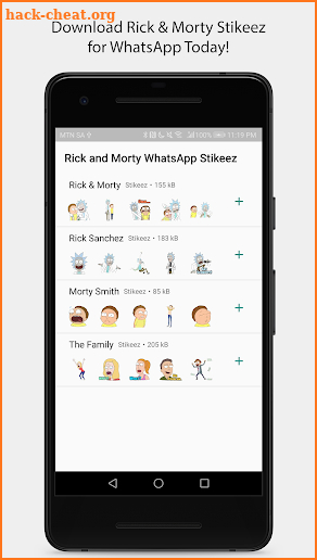 Rick and Morty - WhatsApp Stikeez screenshot