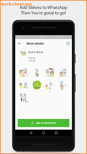 Rick and Morty - WhatsApp Stikeez screenshot