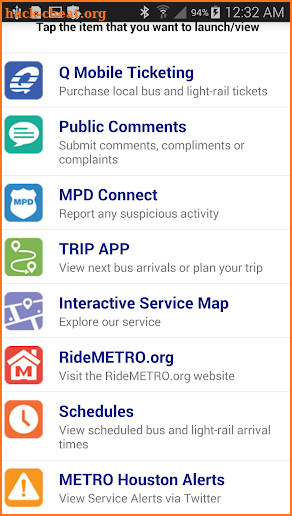 RideMetro screenshot