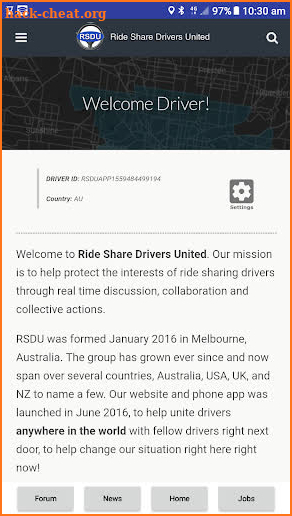 RideShare Drivers United - RSDU App V2 screenshot