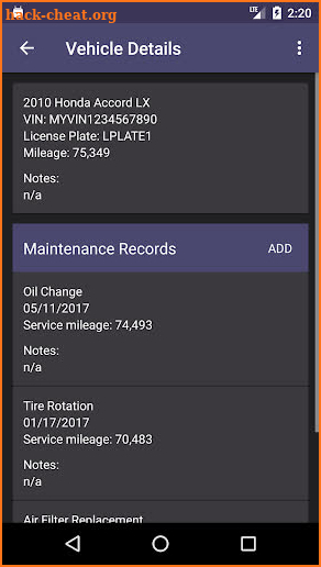 Right Wrench - Car Maintenance Tracker screenshot