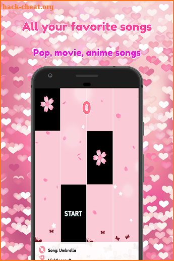 Rihanna Umbrella Piano Tiles Pink 2019 screenshot