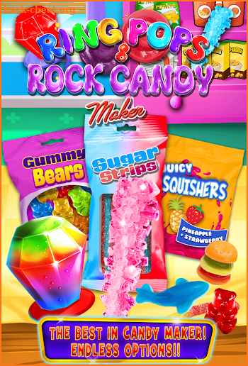 Ring Pop & Rock Candy Maker - Rainbow Cooking Kids screenshot