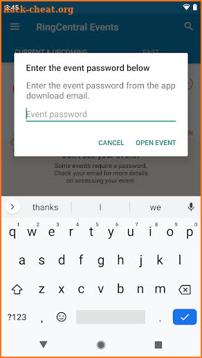 RingCentral Global Events App screenshot