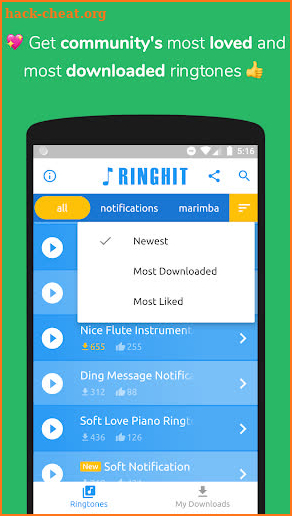 RingHit Free Ringtones for Android™ Best New Tones screenshot