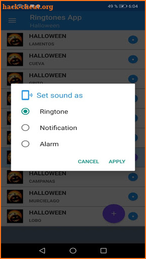 Ringtones Halloween screenshot