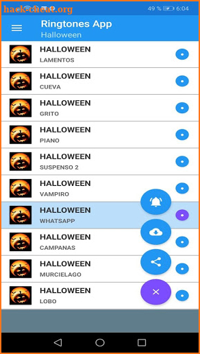 Ringtones Halloween screenshot