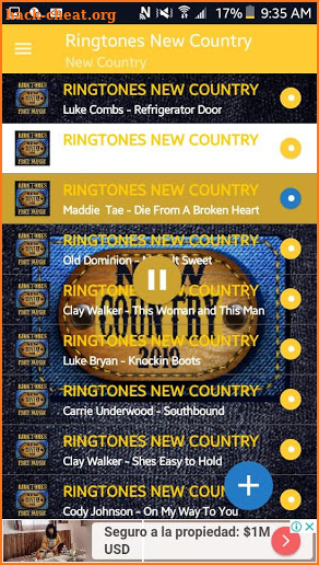 Ringtones New Country screenshot