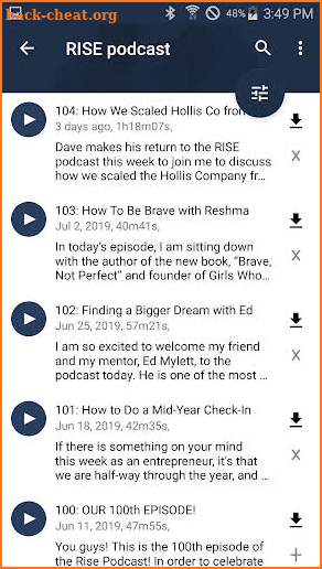 RISE Podcast screenshot