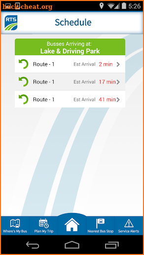RIT Bus App screenshot