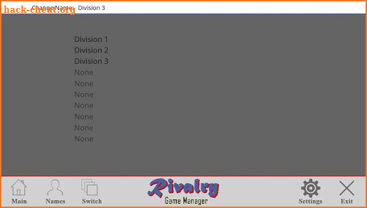 Rivalry Game Manager screenshot