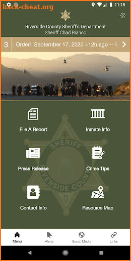 Riverside County CA Sheriff screenshot