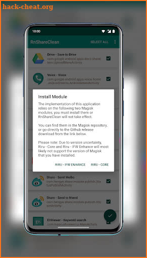 RnShareClean screenshot