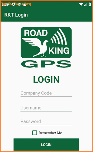 Road King Customer Login screenshot