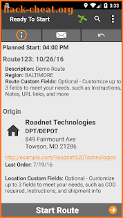 Roadnet Mobile Demo screenshot