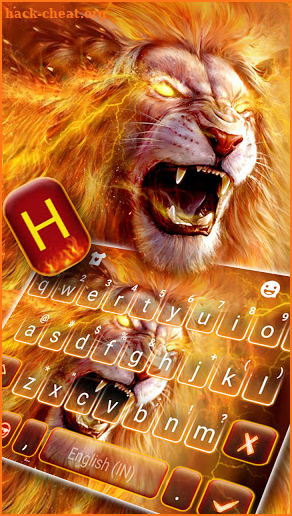 Roaring Fire Lion Keyboard Theme screenshot