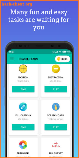Roaster Earn - Win Cash Rewards screenshot