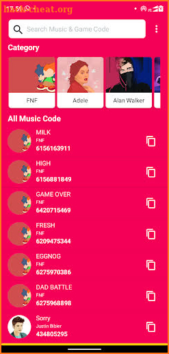 Robloxcode : Music & Game Code screenshot