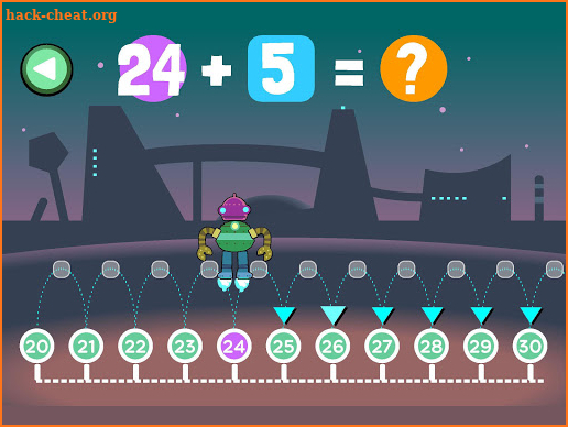 Robo Math Number Line Galaxy screenshot