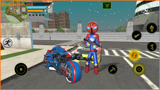 Robot Bike Stickman Rope Hero screenshot