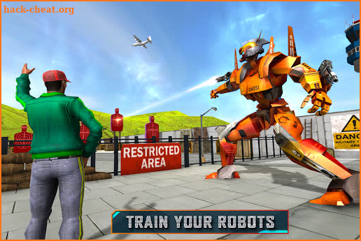 Robot Car Transporter Plane: Robot transform games screenshot