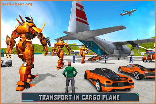 Robot Car Transporter Plane: Robot transform games screenshot