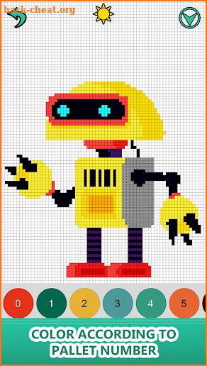Robot Color by Number: Pixel Art, Number Draw 2018 screenshot