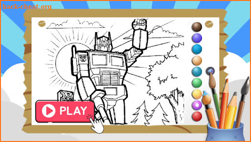 Robot Coloring Game screenshot