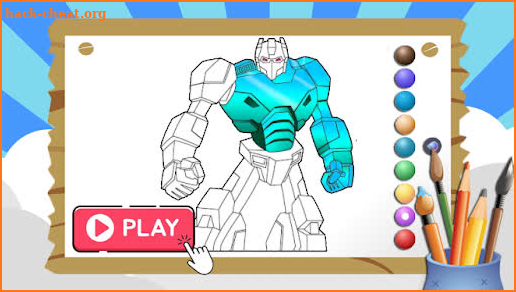 Robot Coloring Game screenshot