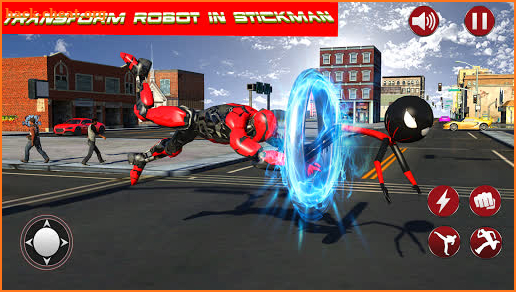 Robot Stickman RopeHero- Gangstar Crime Mafia 3d screenshot