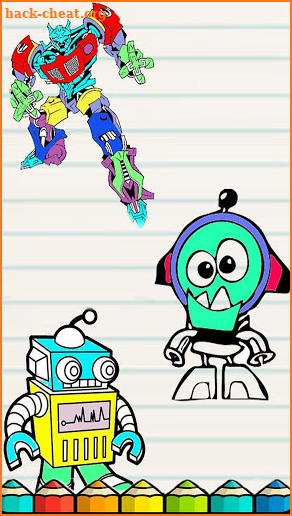 robot transformer coloring games screenshot