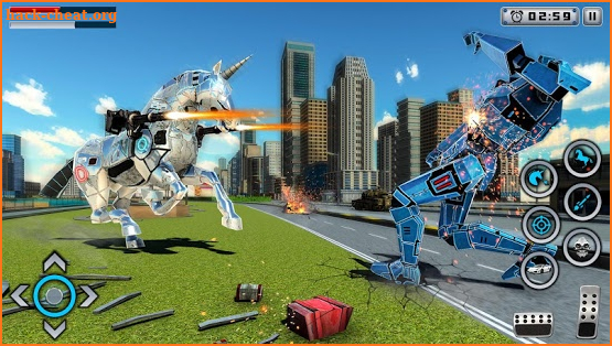 Robot Unicorn Muscle Car Robot Transforming Game screenshot