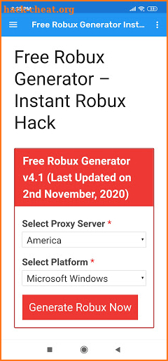 Robux Generator - Tips, Tricks & Hacks screenshot