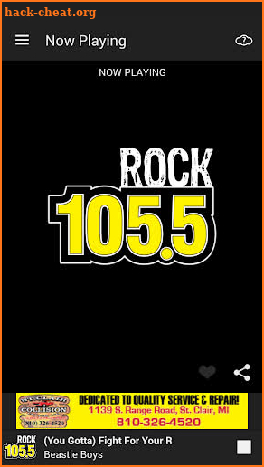 Rock 105.5 screenshot