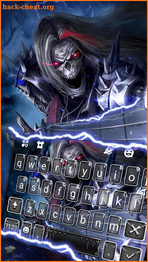 Rock Roaring Skull Keyboard Theme screenshot