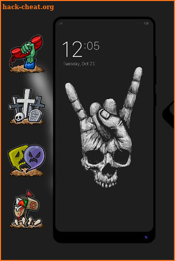 Rock Skull Graffiti Theme screenshot