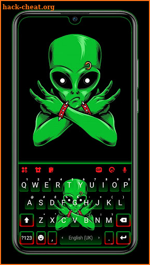 Rocker Alien Keyboard Background screenshot
