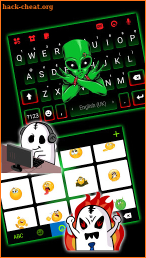 Rocker Alien Keyboard Background screenshot